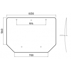 Żubroń - szyba tylna